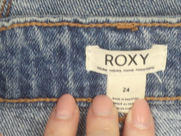 Roxy Women Blue Wide-Leg High Rise 24 Denim Jeans