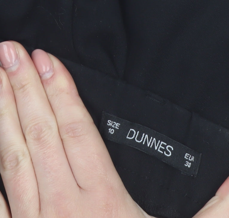 Dunnes Women’s Black Size 10 Straight Leg Trousers Workwear