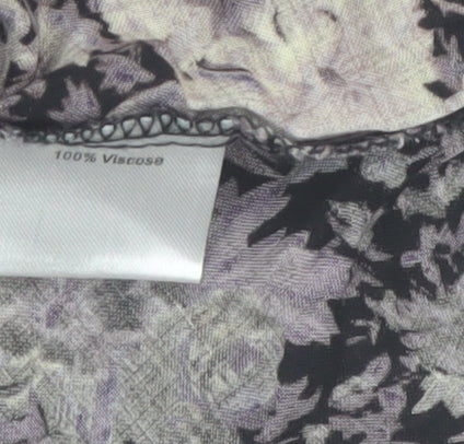 Miss Real Women’s Purple Floral Beaded Skater Dress Size 14