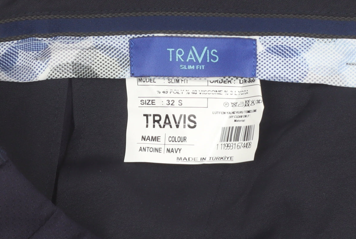 Travis Men's Navy Slim Fit Dress Pants Size 32S