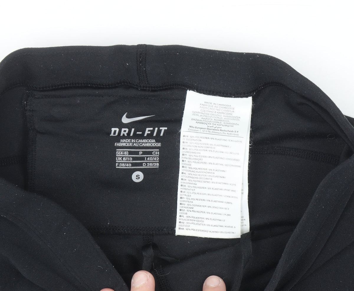 Nike Womens Black Dri-Fit Compression Running Shorts Size S UK 8/10