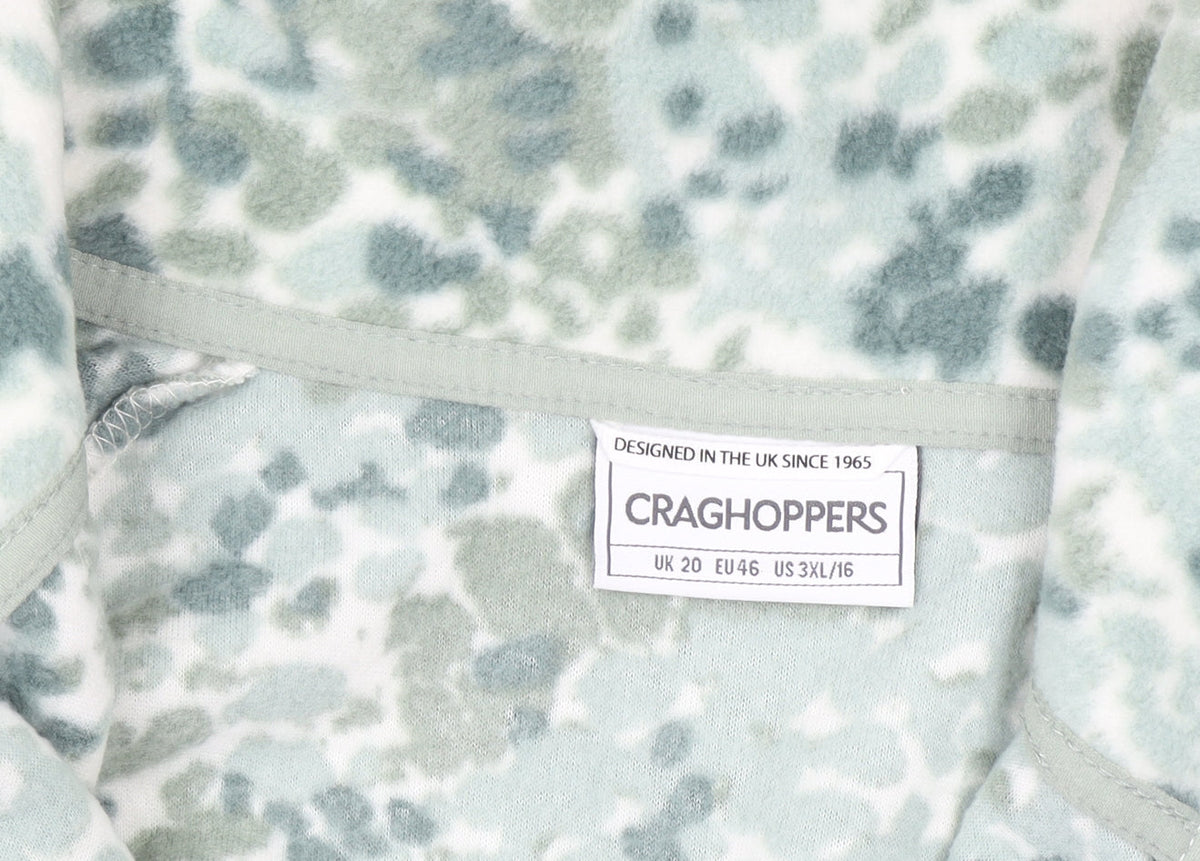 Craghoppers Women's Green Fleece Half Zip Pullover Sweatshirt UK 20
