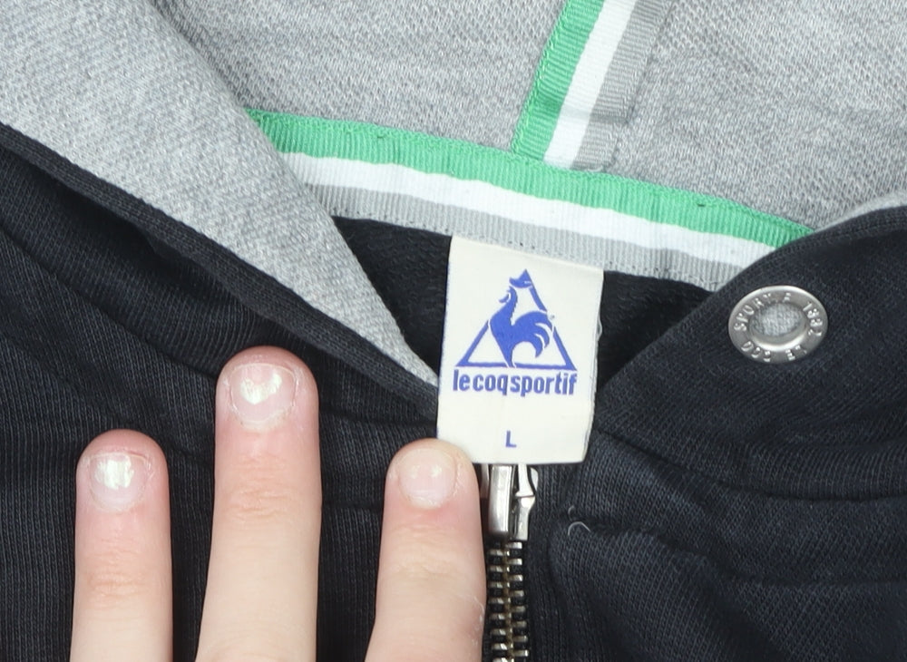 Le Coq Sportif Men's Black Full Zip Hoodie Size L