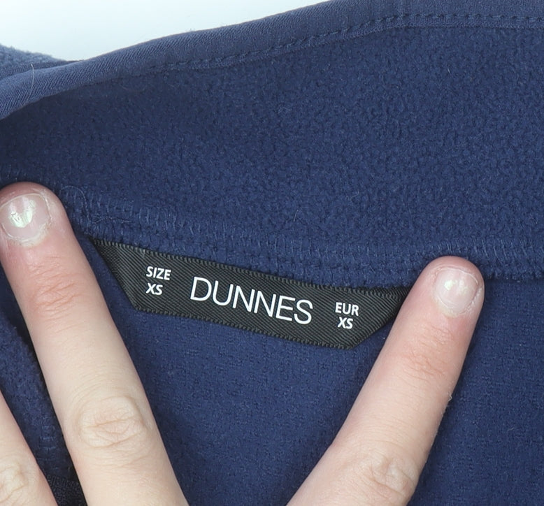 Dunnes Women's Navy Full Zip Fleece Sweatshirt XS