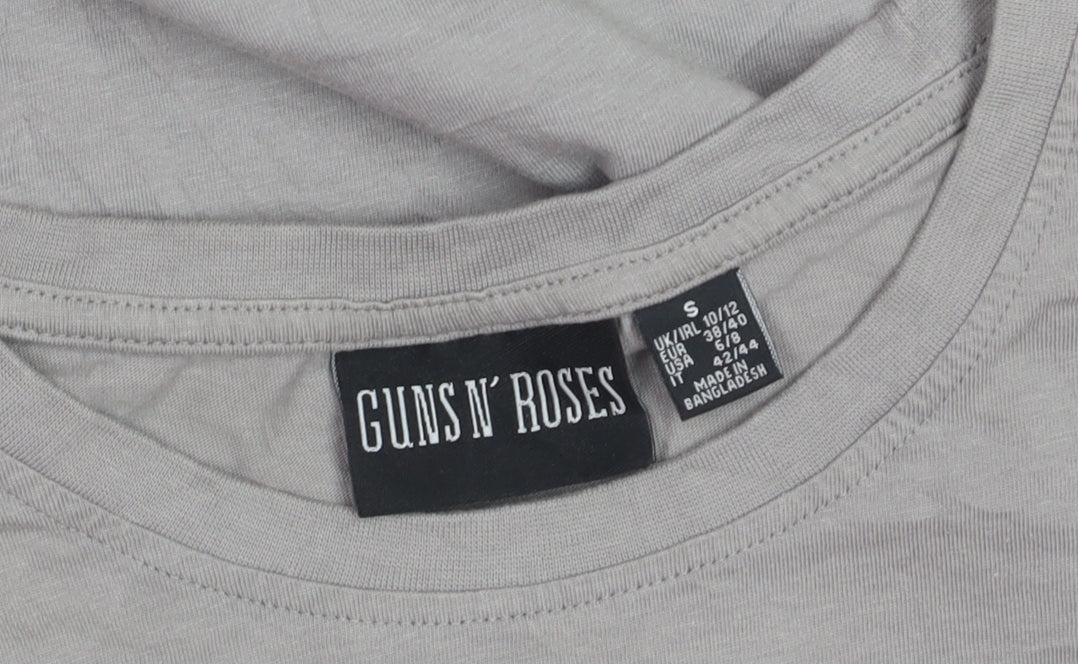 Guns N' Roses Girls Grey Graphic Band T-Shirt Small 10-12 Years
