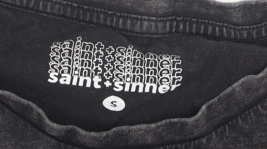 Saint + Sinner Men's Black S Graphic Print Crew Neck T-Shirt