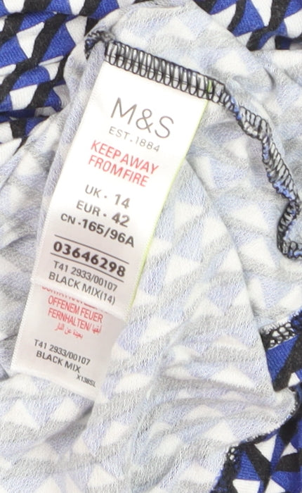 Marks & Spencer Women’s Multicoloured Geometric Blouse Size 14