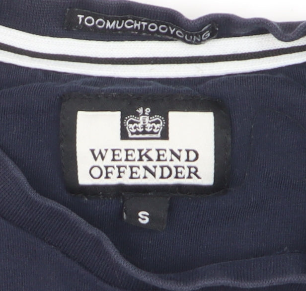 Weekend Offender Men's Multicolour Small Colourblock Cotton T-Shirt