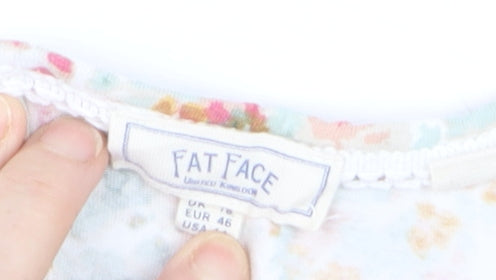 FatFace Womens Multicoloured Floral Cotton Tunic Blouse Size 18