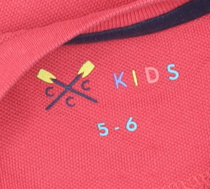 Crew Clothing Red 5-6 Years Nautical Graphic Cotton T-Shirt