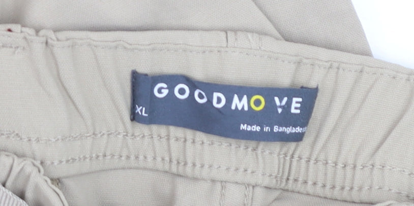 Marks & Spencer Goodmove Men's Beige XL Chino Trousers with Belt