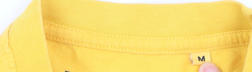 Zoo York Men's Yellow Graphic Skull Long Sleeve Cotton Top M