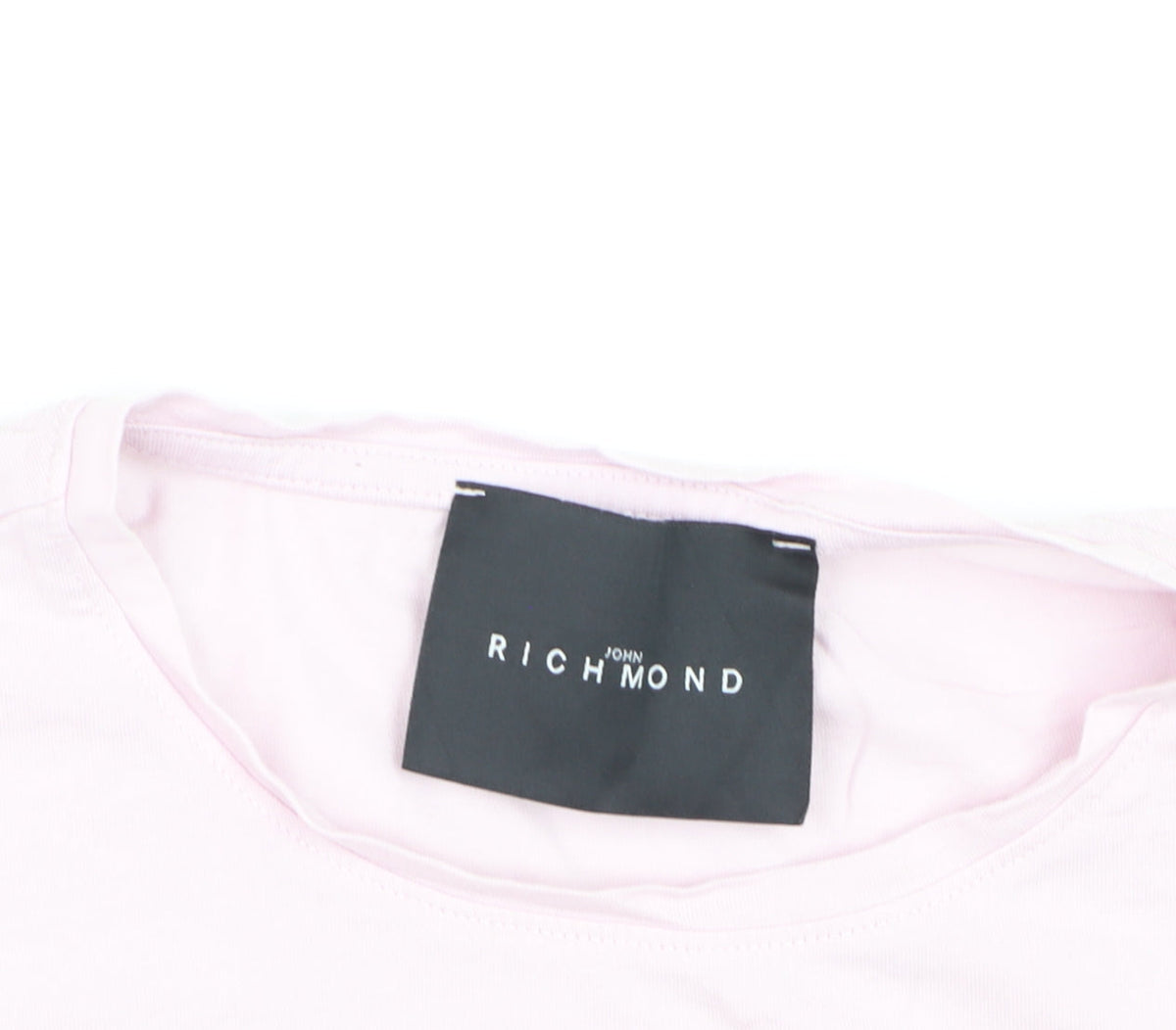 John Richmond Women's Pink XS Cotton Stretch Crew Neck T-Shirt