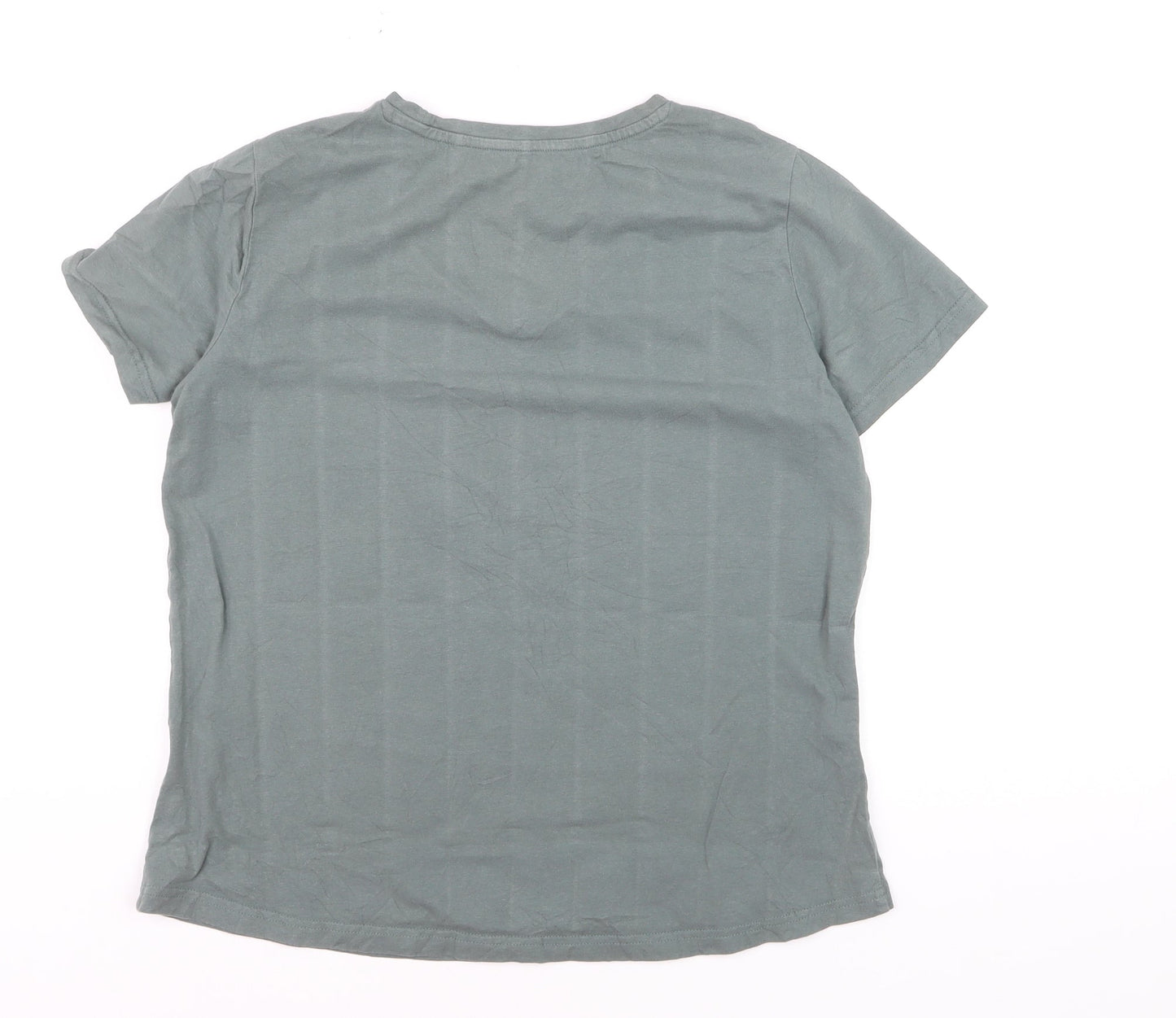 Mountain Warehouse Womens Green V-Neck Wanderlust Cotton T-Shirt M