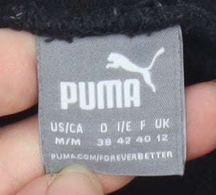 Puma Womens Black Cotton Jogger Trousers Size 12 Activewear