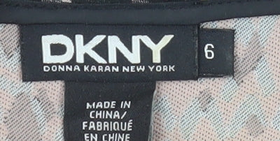 DKNY Women’s Black Geometric Pencil Skirt Size 10 Stretch Twill
