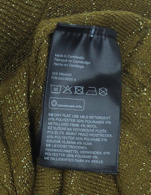 H&M Conscious Women's Gold XS Crew Neck Pullover Jumper