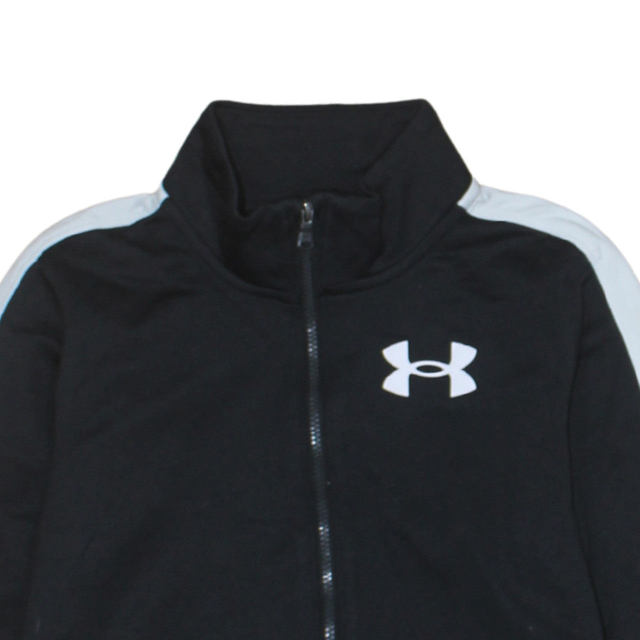 Under Armour Boys Black Full Zip Hoodie Track Sweatshirt Size M