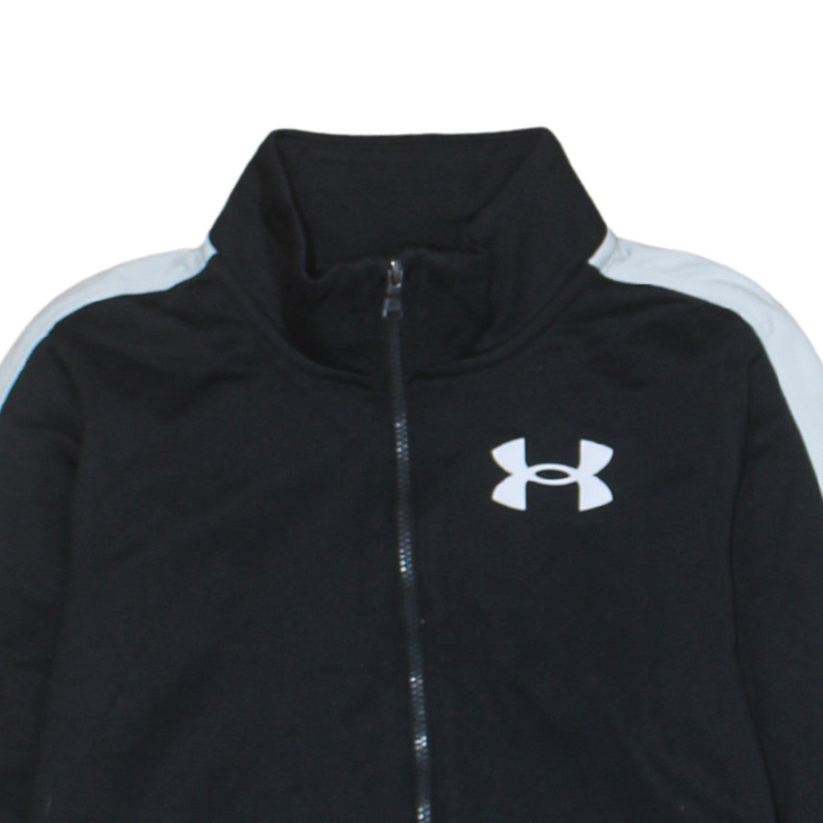 Under Armour Boys Black Full Zip Hoodie Track Sweatshirt Size M