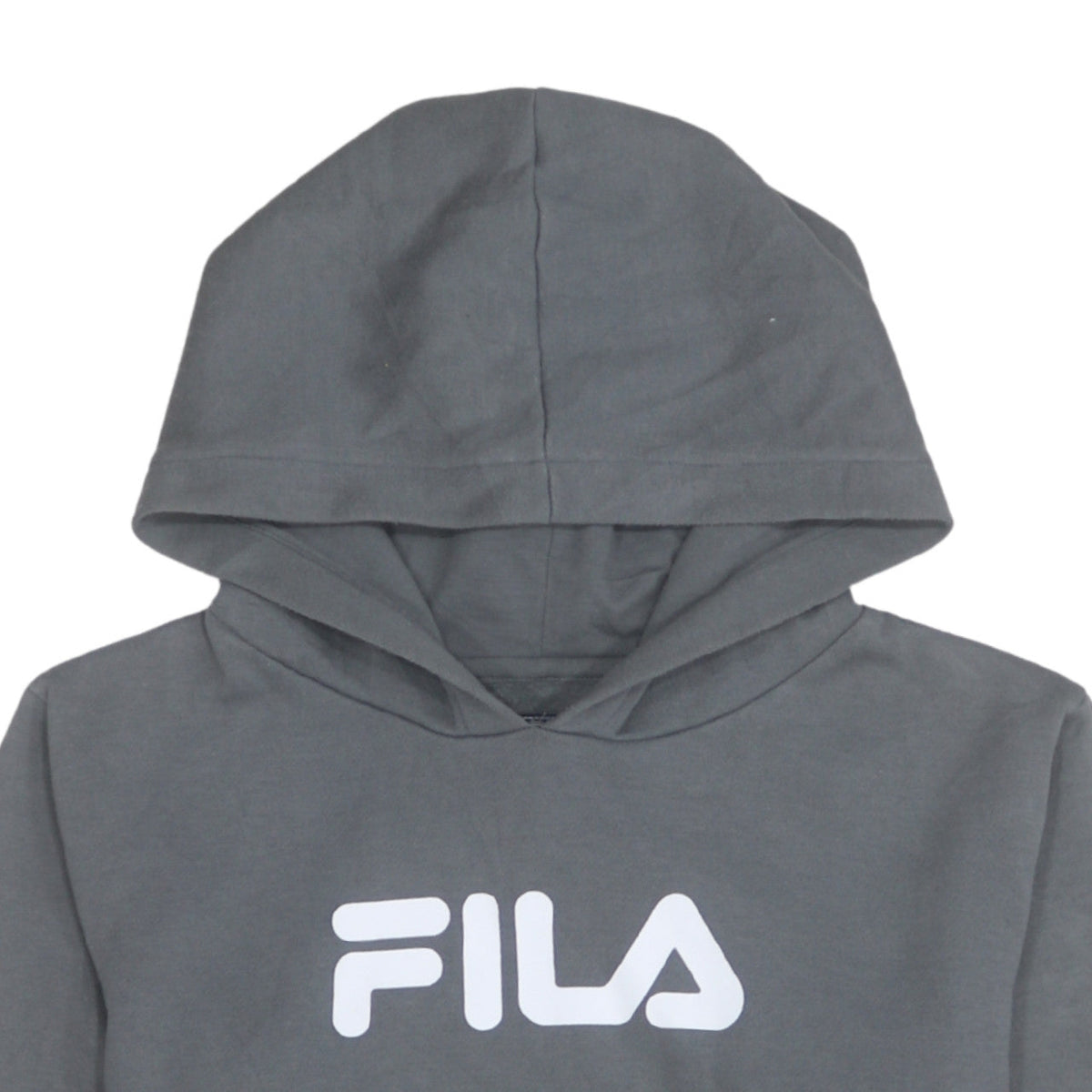 Fila Boys Grey Pullover Hoodie 13-15 Years Polyester Cotton Blend