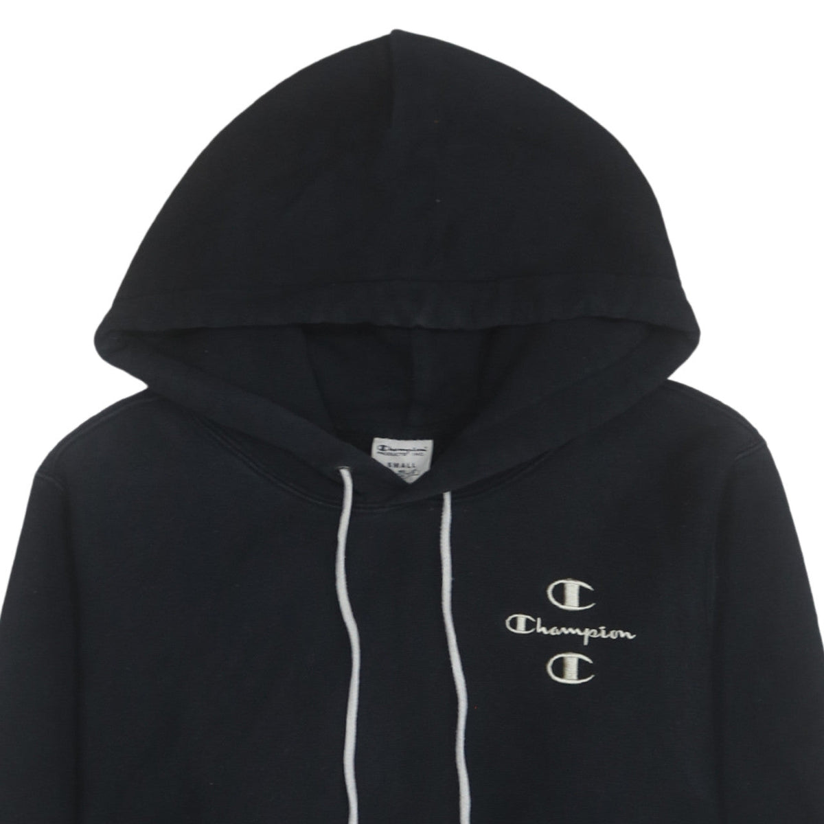 Champion Men’s Black Pullover Hoodie Small Logo Fleece Sweatshirt