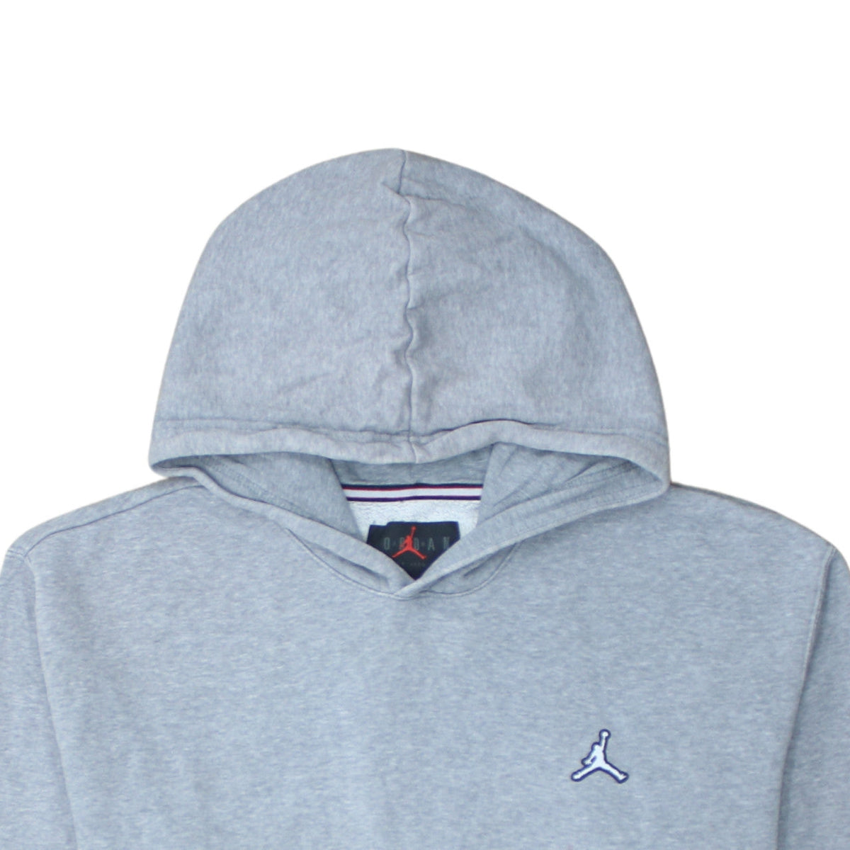 Jordan Mens Grey Pullover Hoodie M Regular Fit Fleece Sweatshirt