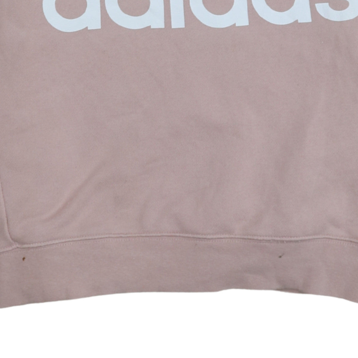 Adidas Womens Pink Crew Neck Pullover Sweatshirt UK 6 XS Logo Print