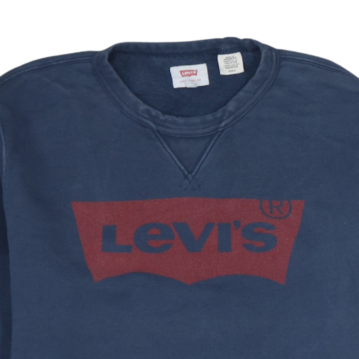 Levi's Men's Blue Logo Crew Neck Sweatshirt Size S
