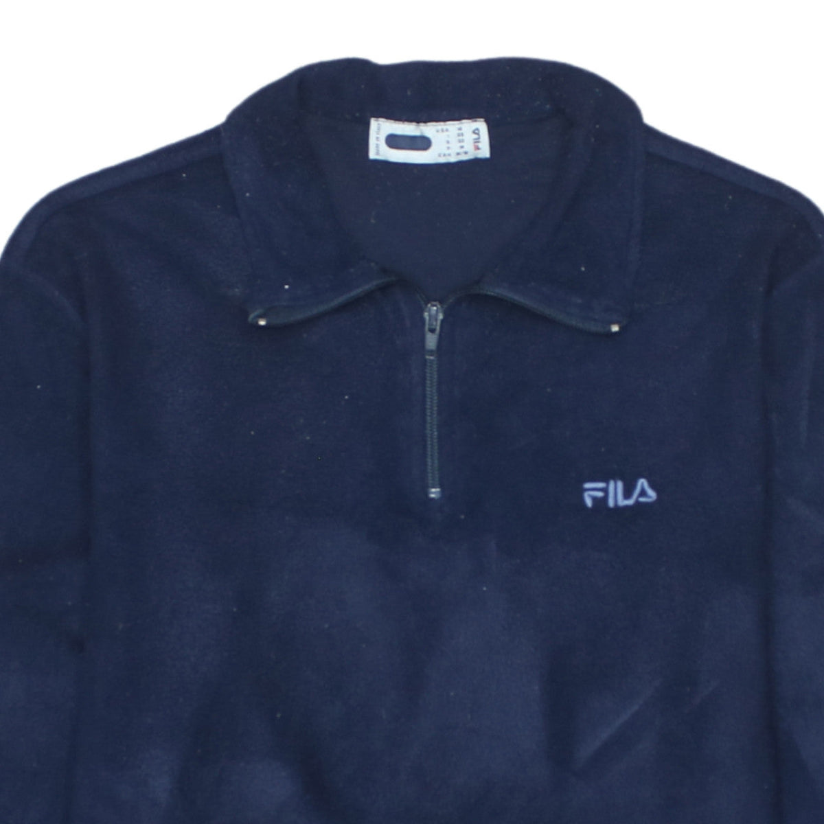 Fila Men's Blue Fleece 1/4 Zip Pullover Sweatshirt M