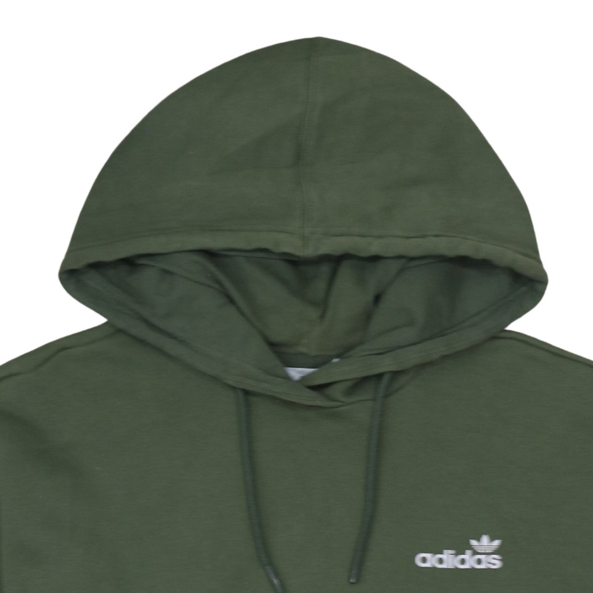 Adidas Womens Green Pullover Hoodie Size 12 Logo Print Casual Sweatshirt