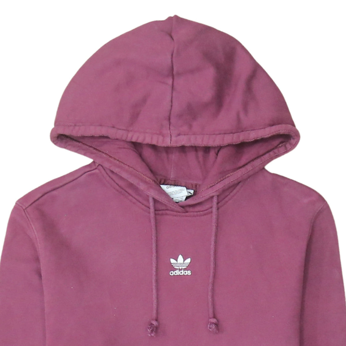 Adidas Womens Burgundy Hoodie UK 8 Pullover Cotton Casual Sweatshirt