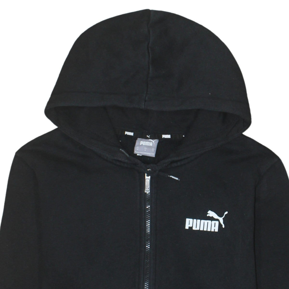 Puma Men's Black Full Zip Hoodie Size M Sportswear
