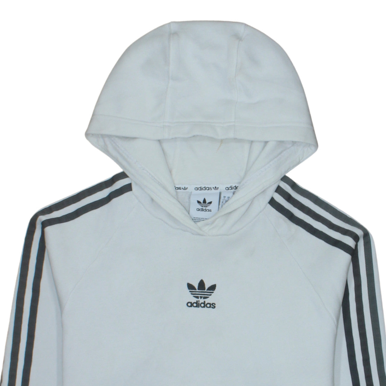 Adidas Men’s White Pullover Hoodie Small Regular Fit Fleece