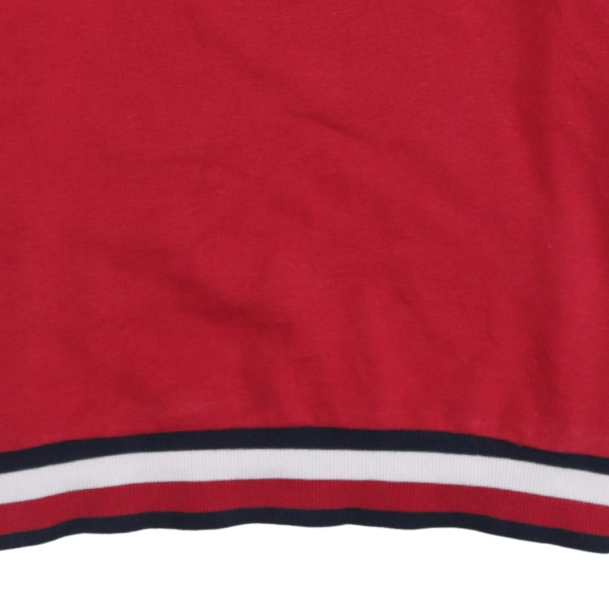 Tommy Hilfiger Womens Red 1/2 Zip Sweatshirt M Cotton Logo Trim