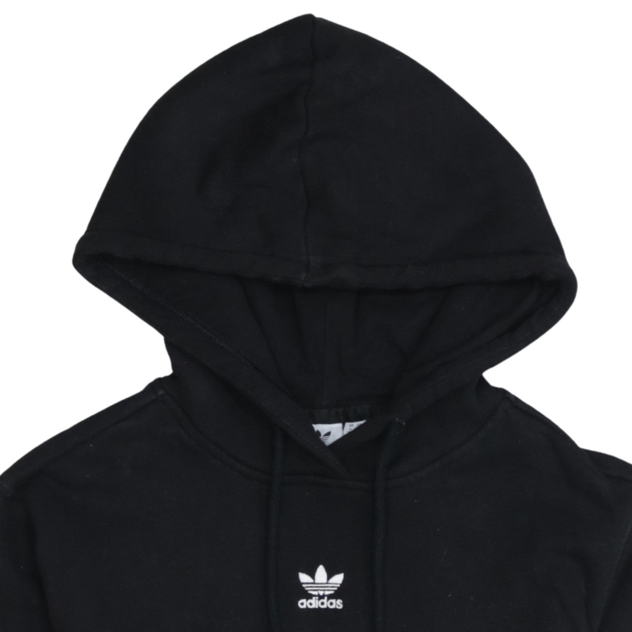 Adidas Womens Black Pullover Hoodie Size 6 Lightweight Cotton Casual