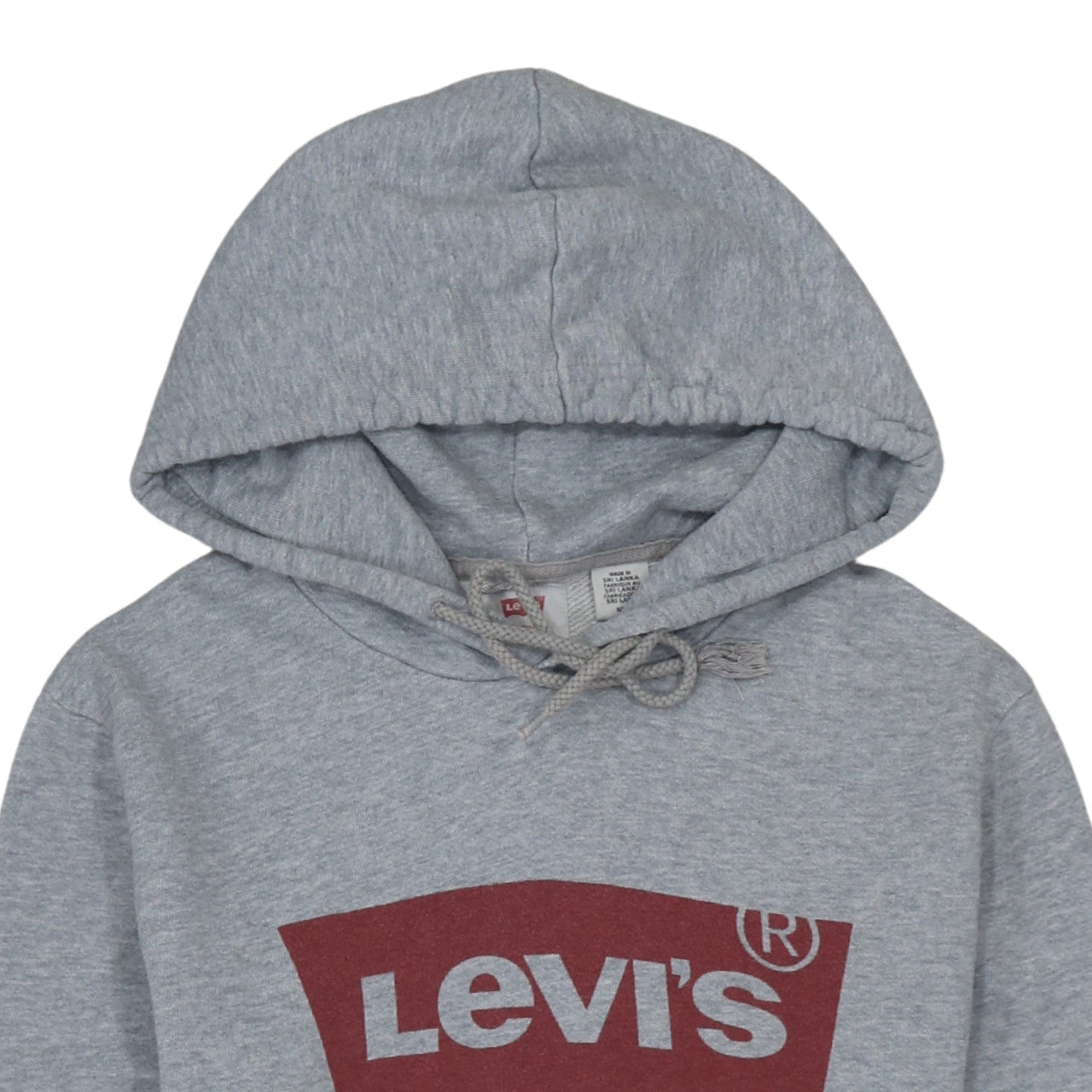 Levi's Men's Grey Pullover Hoodie Small Regular Fit Logo Sweatshirt