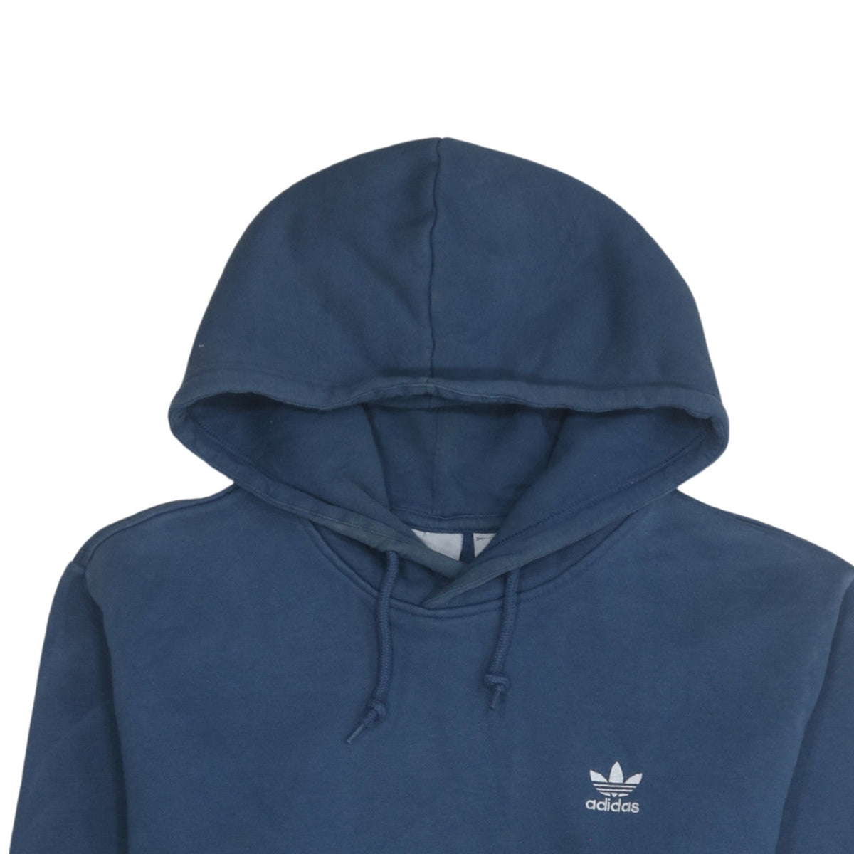 Adidas Men Blue Pullover Hoodie L Regular Fit Logo Sportswear