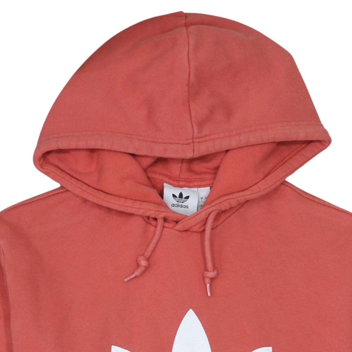 Adidas Women’s Coral Hoodie Pullover Large Logo Cotton Casual Wear