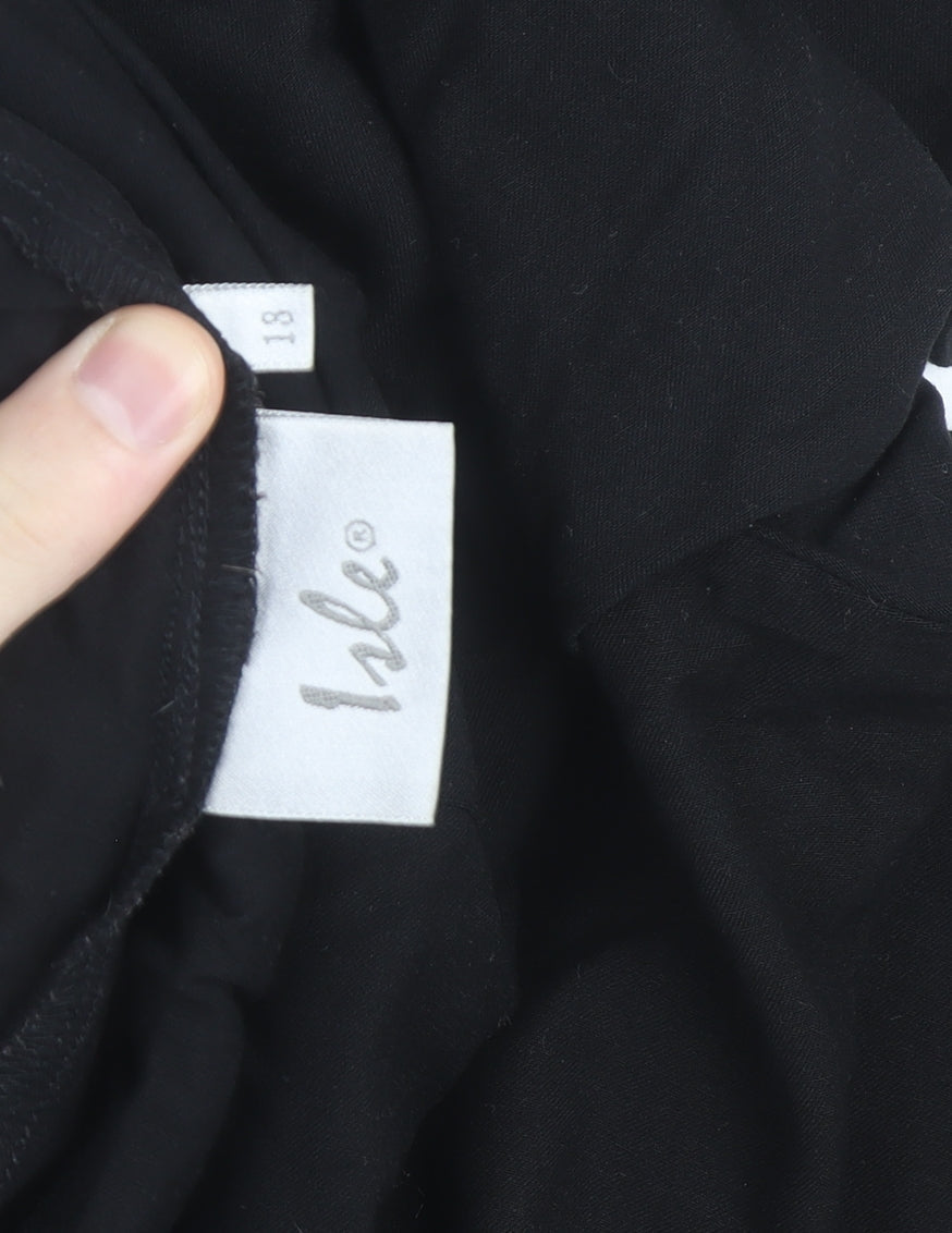 Isle Women's Black Size 18 Jersey Stretch Leggings