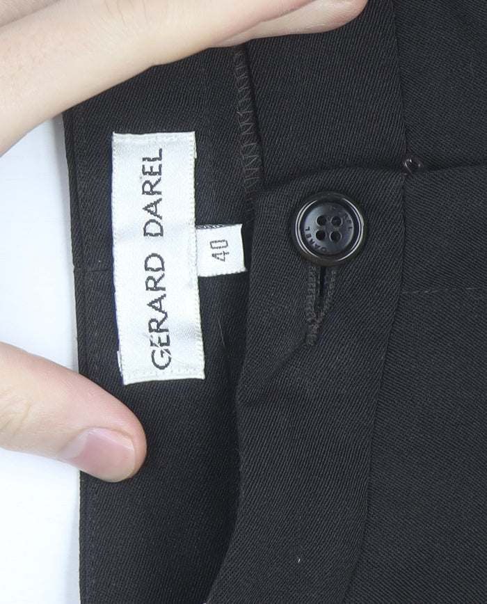Gerard Darel Men Black Dress Pants L Regular Fit Formal Trousers