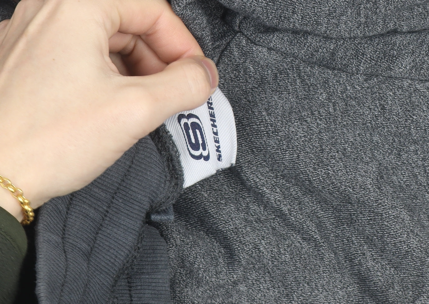 Skechers Men's Grey Jogger Sweatpants M Regular Fit Zip Pockets