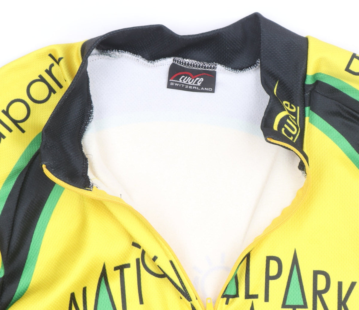 Cuore Men’s Yellow Cycling Track Jacket M Full Zip Breathable