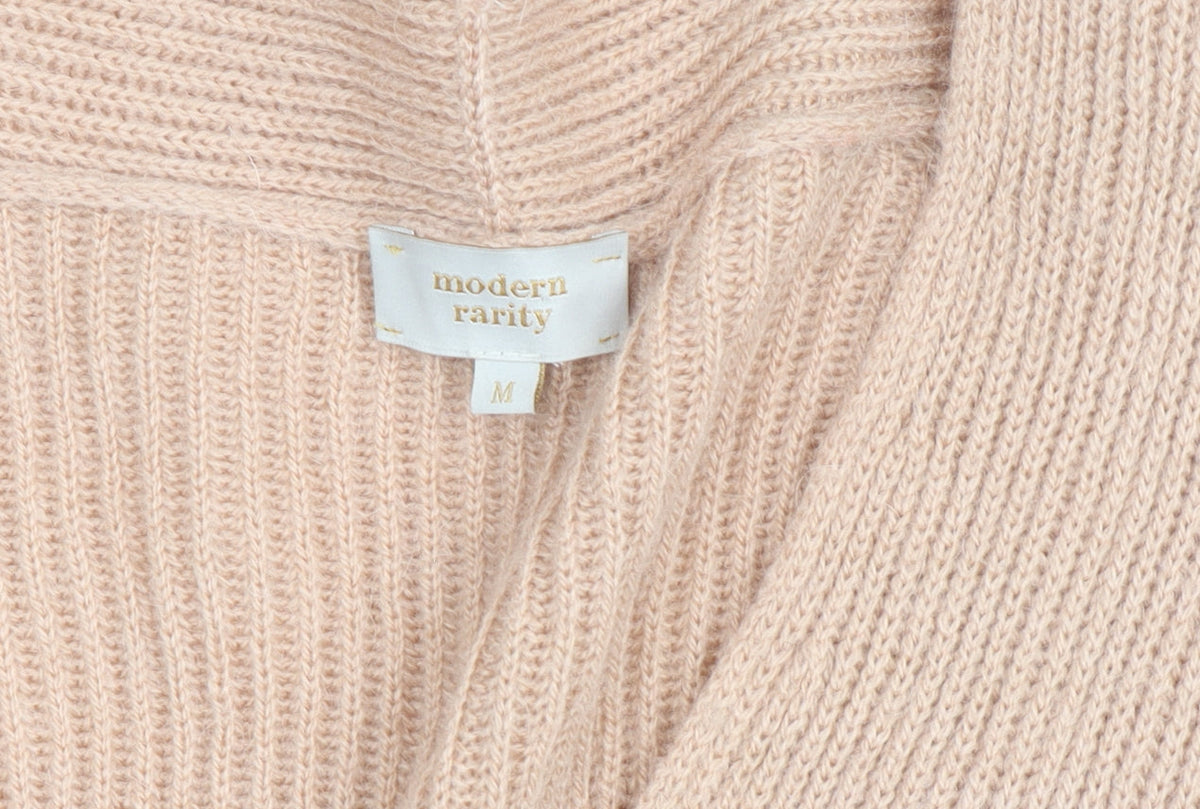Modern Rarity Women’s Beige Wool Alpaca V-Neck Jumper M