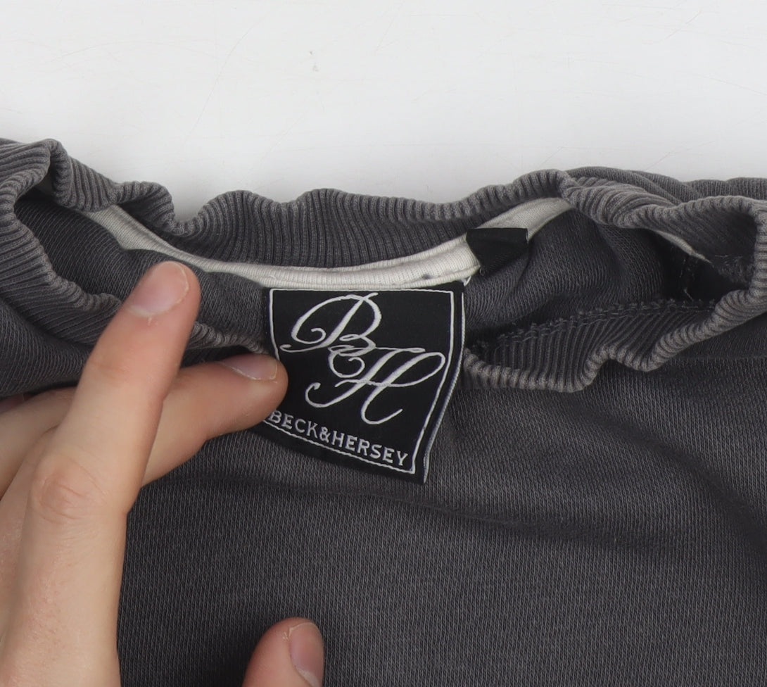 Beck & Hersey Women's Grey Pullover Sweatshirt Size 6 Cotton Blend