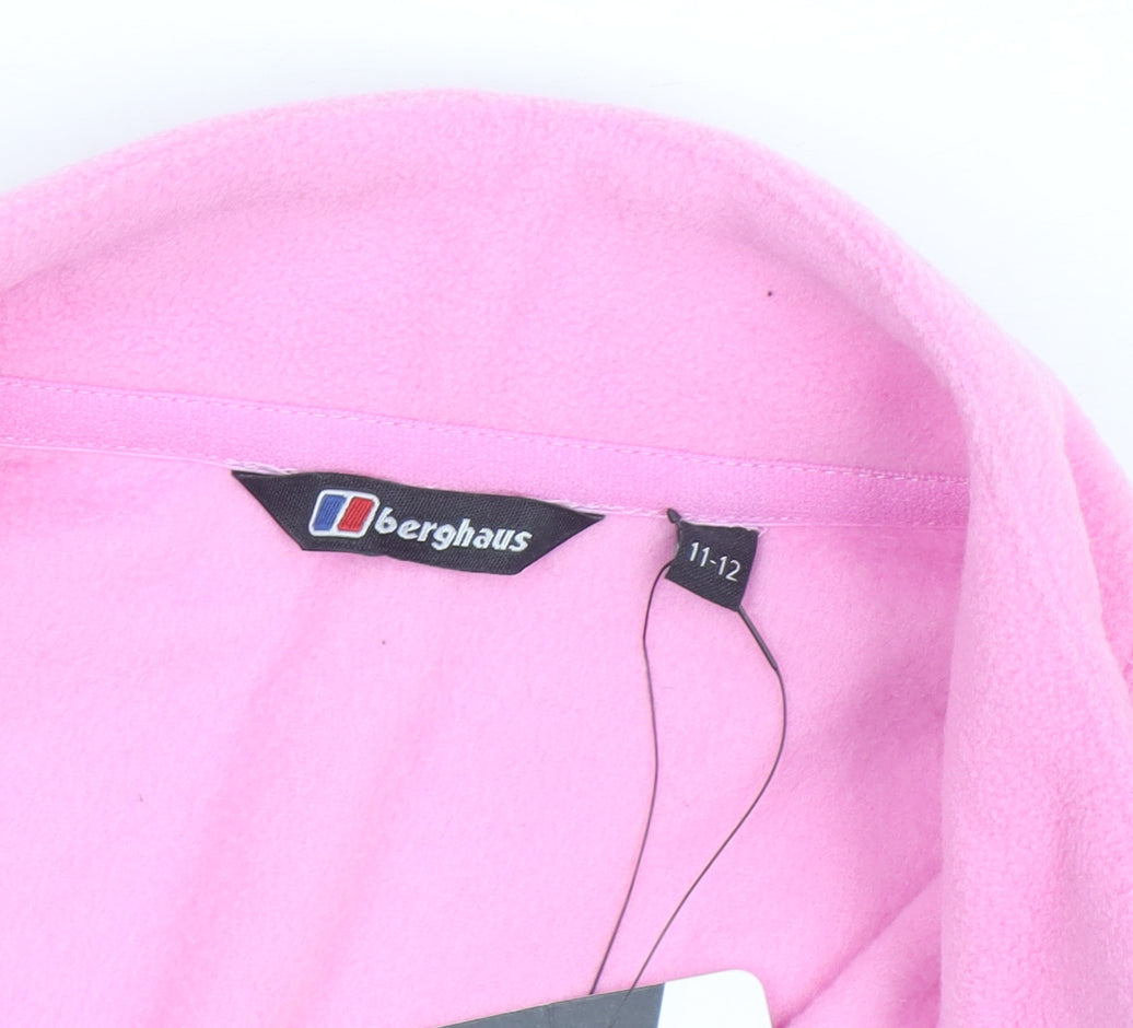 Berghaus Girls Pink 1/4 Zip Fleece Activewear Jacket 11-12 Years