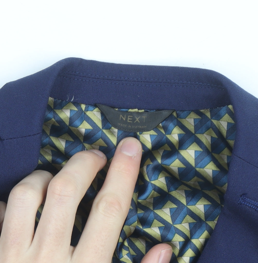 Next Boys Blue Formal Single-Breasted Blazer Jacket 8 Years