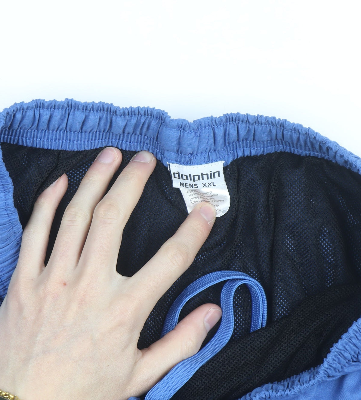Dolphin Men's Blue 2XL Swim Shorts Elastic Waist Quick Dry