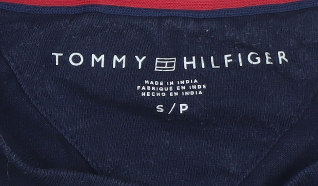 Tommy Hilfiger Men's Navy Blue Crew Neck Cotton T-Shirt Size S