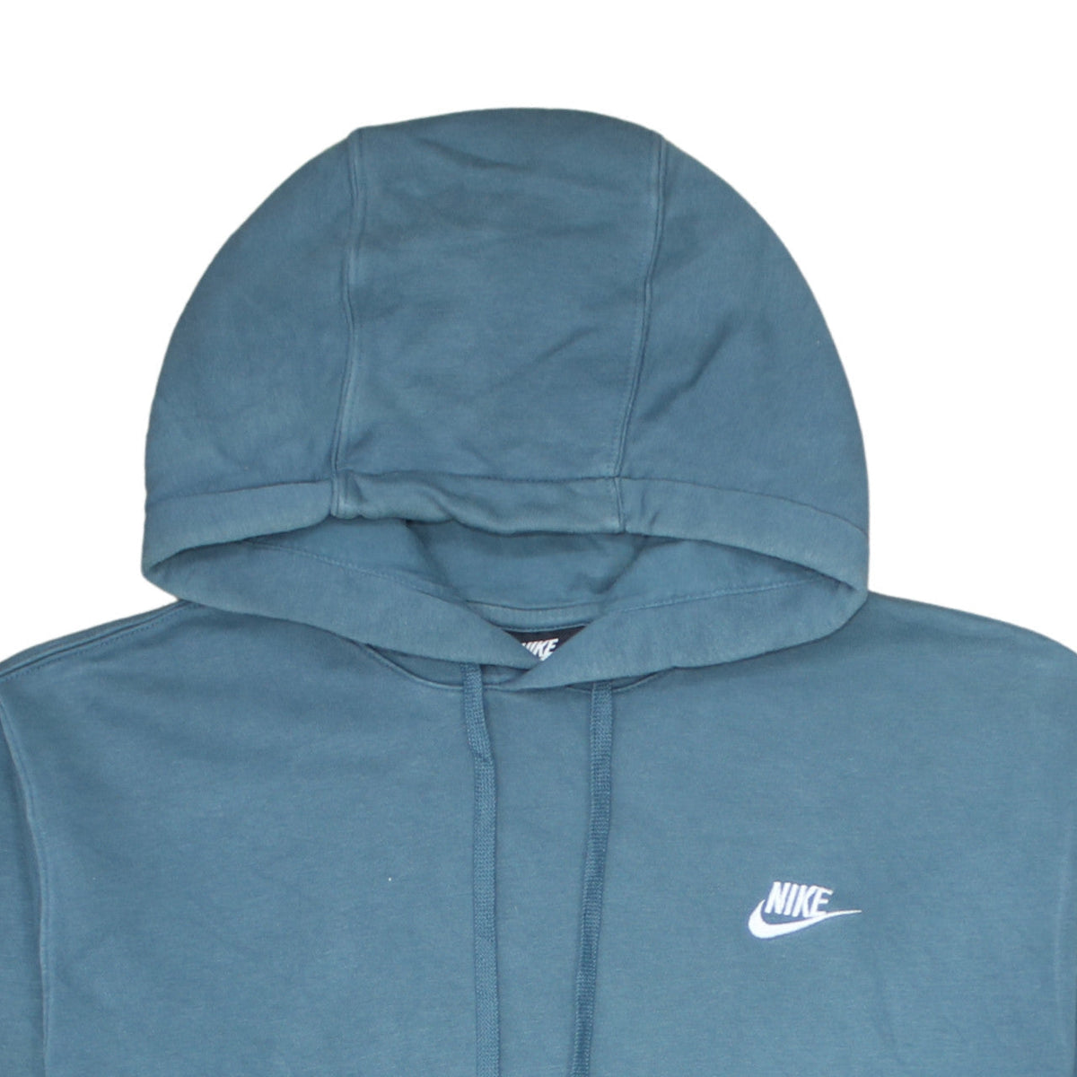 Nike Men's Blue Pullover Hoodie L Embroidered Logo Fleece Sweatshirt