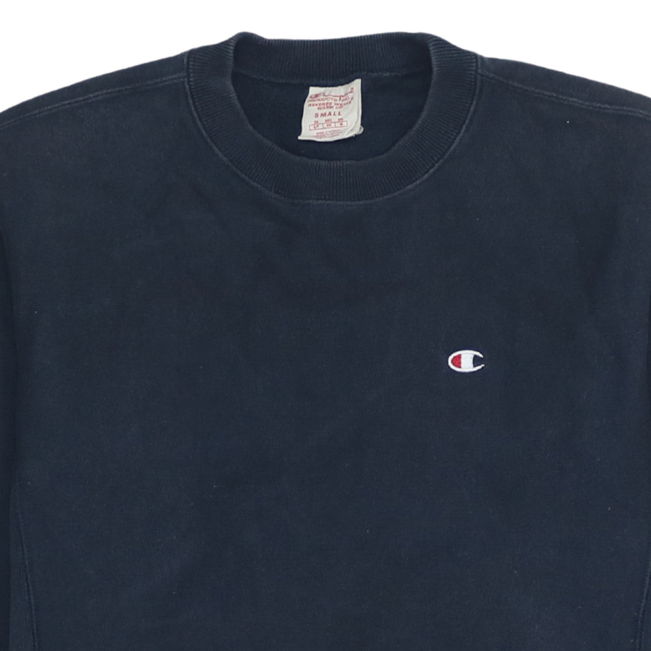 Champion Men's Blue Small Reverse Weave Crew Neck Sweatshirt